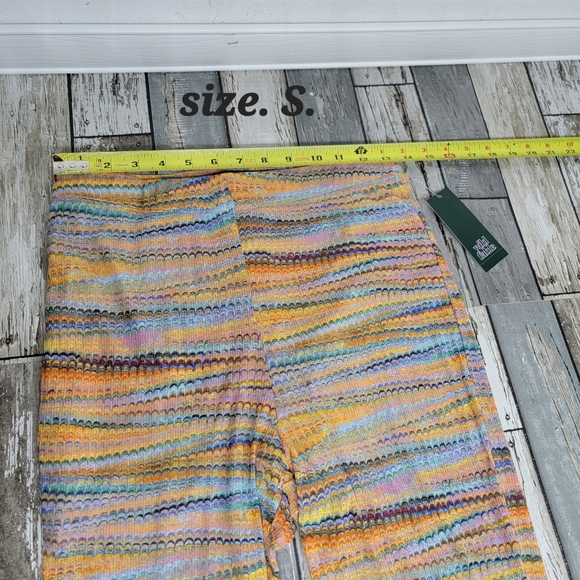 Wild Fable Mesh Flare Adaptive Yoga pants Yellow & Blue Space dye - Picture 9 of 12